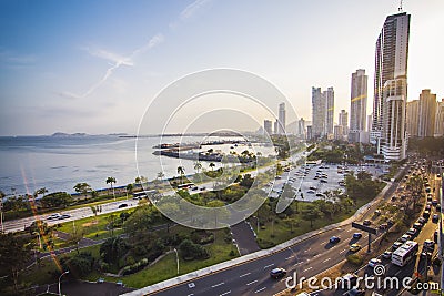 Panama City Skyline Editorial Stock Photo
