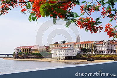 Panama City view old casco viejo antiguo Stock Photo