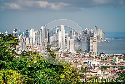 Panama City view Editorial Stock Photo