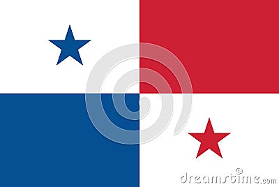 Flag of Panama isolated , Symbols of Panama ,template for banner,card,advertising ,promote, TV commercial, ads, web design, Vector Illustration