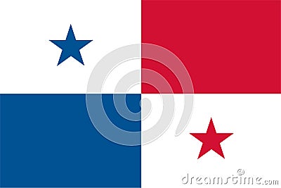 Panama flag vector.Illustration of Panama flag Vector Illustration