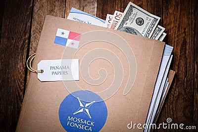 Panama Papers Mossack Fonseca documents Editorial Stock Photo