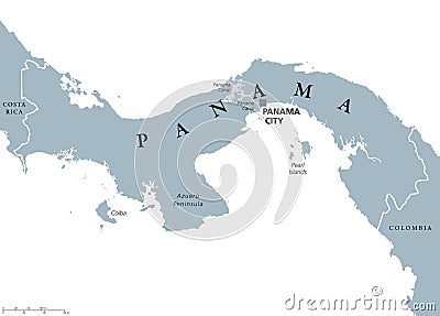 Panama political map Vector Illustration