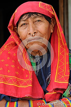 Panama, traditional Kuna people Editorial Stock Photo