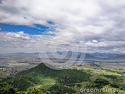 Panaromic view of Eastern Ghat mountain range. Stock Photo