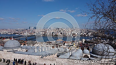Panaromic view of Istanbul from Galata tower Editorial Stock Photo