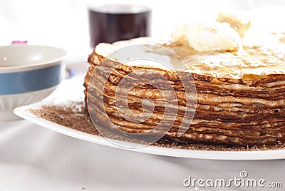 Pancake breakfast Stock Photo