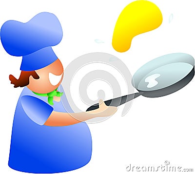 Pancake chef Stock Photo