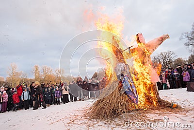 Pancke holiday inRussia. Editorial Stock Photo