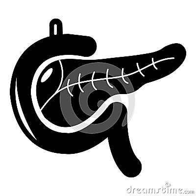Pancreas icon , simple style Vector Illustration