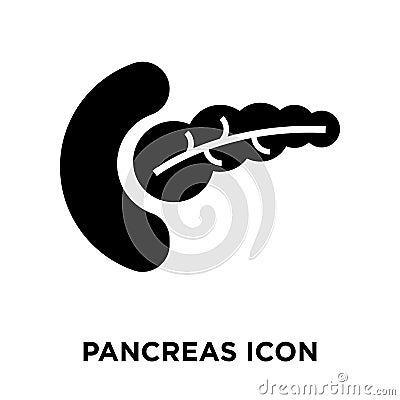 Pancreas icon vector isolated on white background, logo concept Vector Illustration