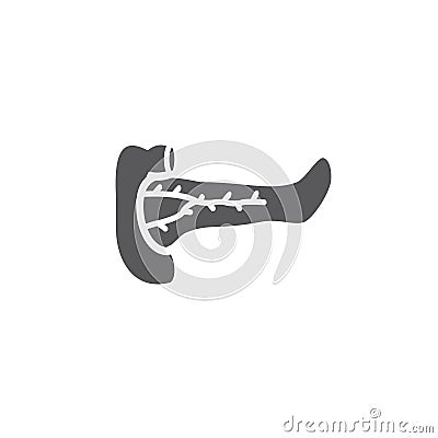 Pancreas icon Vector sign for web graphic Vector Illustration