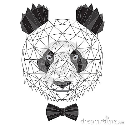 Panda bear portrait Vector Illustration