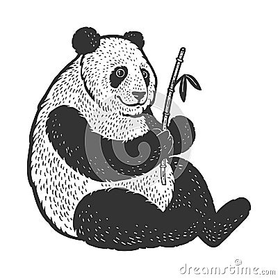 Panda bear sketch vector illustration Vector Illustration