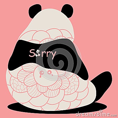 Panda bother Vector Illustration