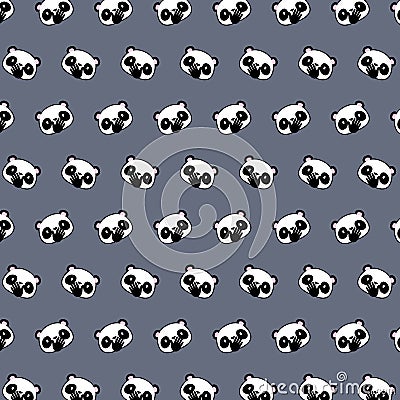 Panda - emoji pattern 76 Stock Photo