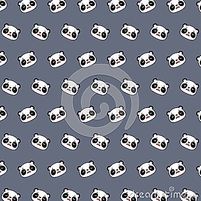 Panda - emoji pattern 58 Stock Photo