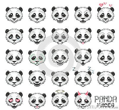Panda emoticon Vector Illustration