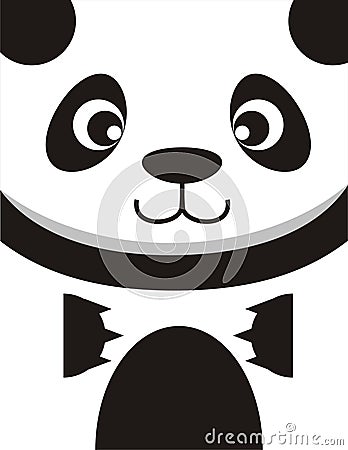 Panda Face Card Stock Photo