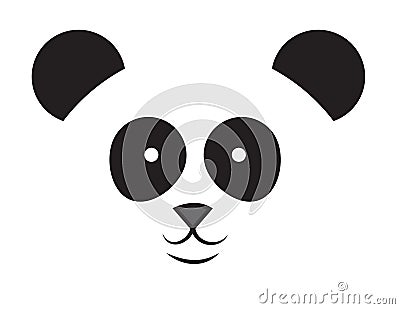 Panda Face Vector Illustration