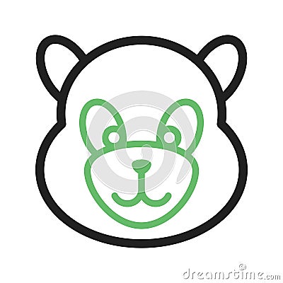 Panda Face Vector Illustration