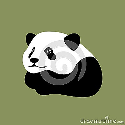 Panda head face vector illustration Vector Illustration