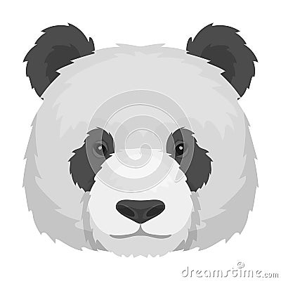 Panda icon in cartoon style isolated on white background. Realistic animals symbol stock vector illustration. Vector Illustration