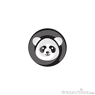 Panda icon logo design vector template Vector Illustration