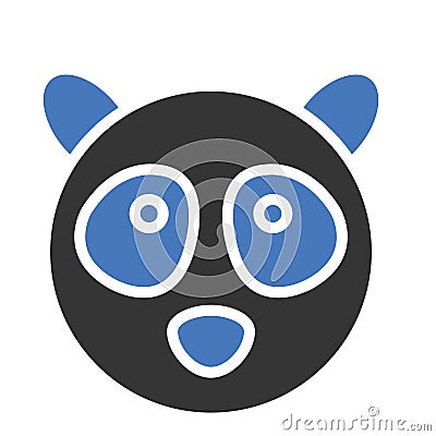 Panda Isolated Vector icon that can be easily modified or edited Vector Illustration