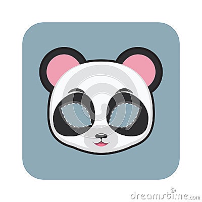 Panda mask Vector Illustration