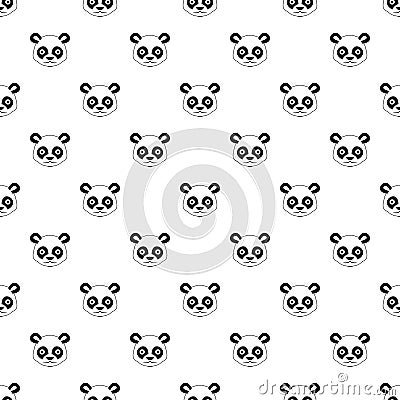 Panda pattern, simple style Vector Illustration