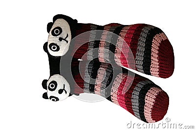 Panda Slipper Socks Stock Photo