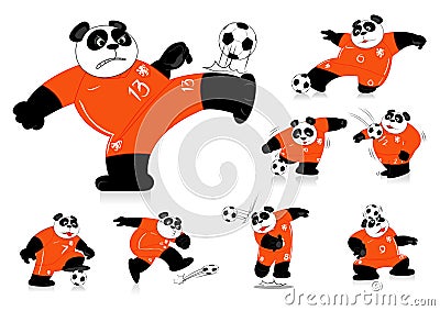 Panda Soccer Holland All Action Stock Photo