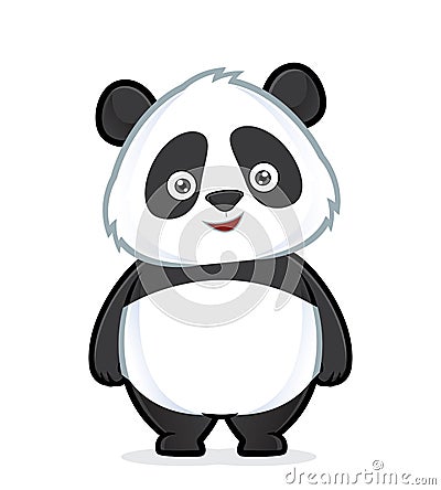 Panda standing Vector Illustration