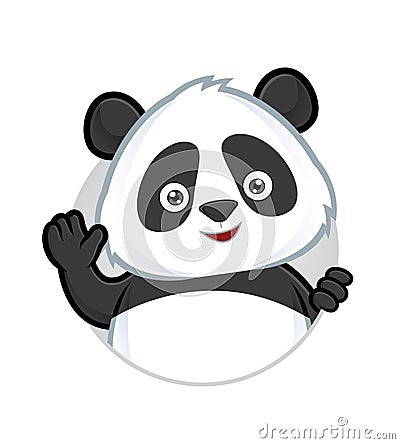 Panda waving Vector Illustration