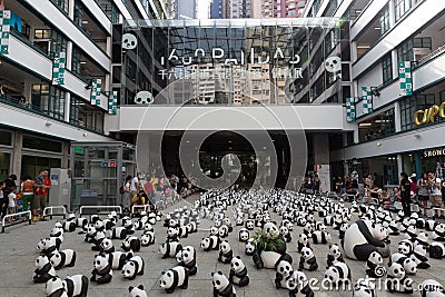 1600 Pandas World Tour in Hong Kong Editorial Stock Photo