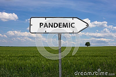 PANDEMIC - image with words associated with the topic EPIDEMIC, word cloud, cube, letter, image, illustration Cartoon Illustration