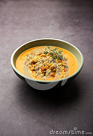 Paneer Bhurji Gravy served in a bowl. selective focus Stock Photo