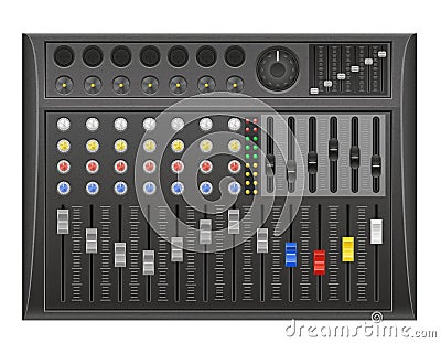 Panel console sound mixer vector illustration Vector Illustration