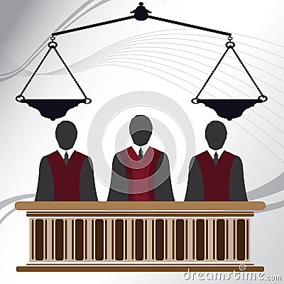 panel of lawyers. Vector illustration decorative design Vector Illustration