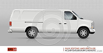 Panel Van Vector Template Vector Illustration