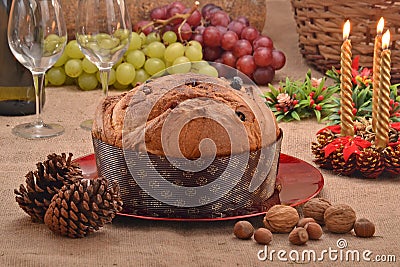 Fresh panetone. Stock Photo