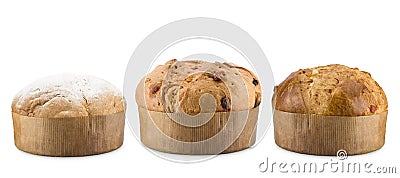 Panettone, traditional italian christmas variety Stock Photo