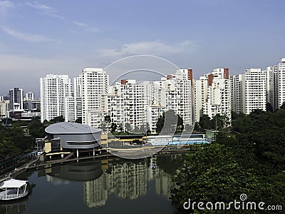 Pang Sua Pond in Bukit Panjang, Singapore Editorial Stock Photo