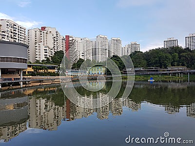 Pang Sua Pond in Bukit Panjang, Singapore Stock Photo