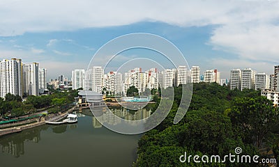 Pang Sua Pond in Bukit Panjang, Singapore Editorial Stock Photo