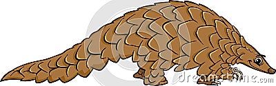 Pangolin animal cartoon illustration Vector Illustration