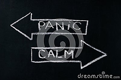 Panic or calm Stock Photo