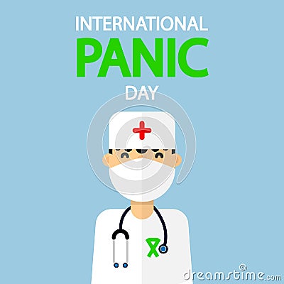 panic day International doctor Vector Illustration