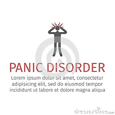 Panic disorder icon. Vector illustration Vector Illustration